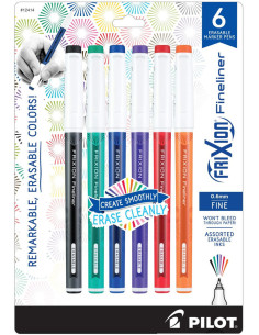 Set di 6 penne a feltro Pilot FriXion Fineliner