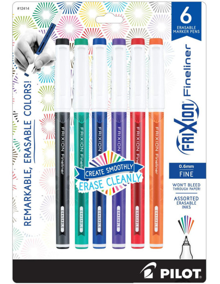 Set di 6 penne a feltro Pilot FriXion Fineliner