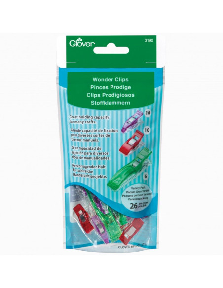 Confezione di 26 mollette Prodige Clover - Misure assortite