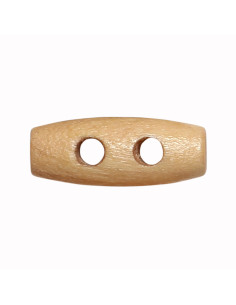 Set di 12 bottoni a cilindro in legno chiaro 20 mm 2