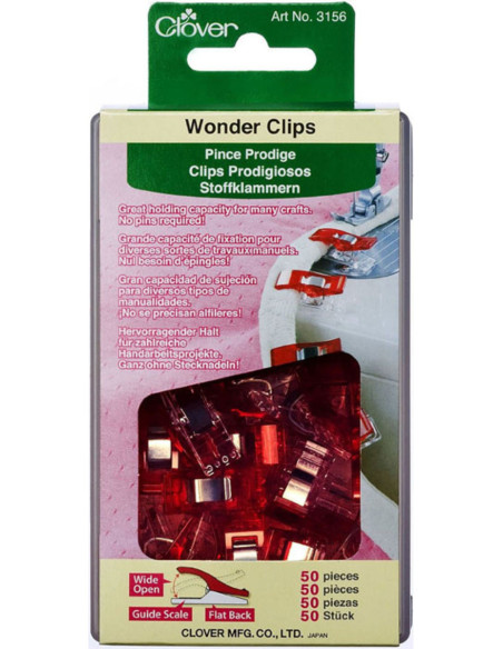 Scatola 50 mollette Prodige Clover - Rosso
