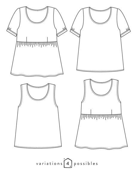 Cartamodello della blusa Aimée - Atelier Scämmit