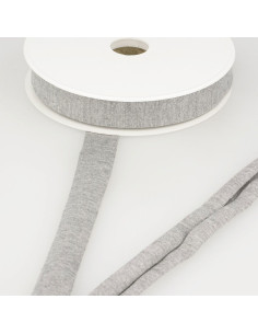 Jersey di viscosa bias - Grigio chiaro mélange