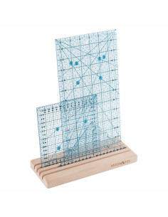 Cassetta in legno con 4 scomparti per righelli patchwork 2