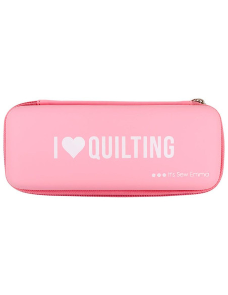Astuccio per taglierina rotante rosa - I love quilting