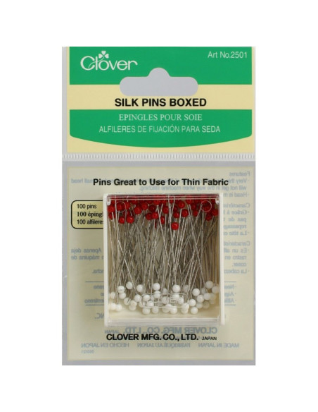 Scatola di 100 spilli per seta Clover