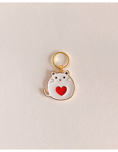 Set di 4 anelli marcapunti - Gatti cuori
