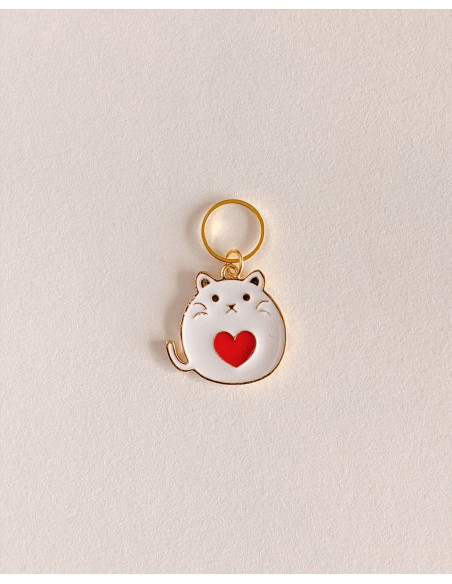Set di 4 anelli marcapunti - Gatti cuori