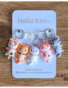 Set di 5 anelli segnapunti - Piccoli gatti