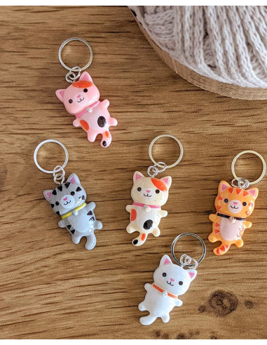 Set di 5 anelli segnapunti - Piccoli gatti