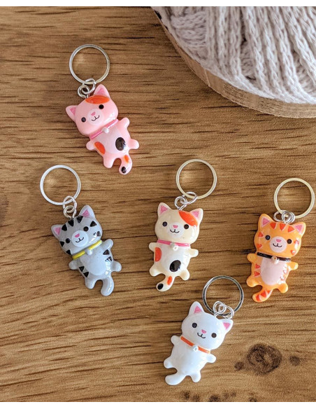 Set di 5 anelli segnapunti - Piccoli gatti