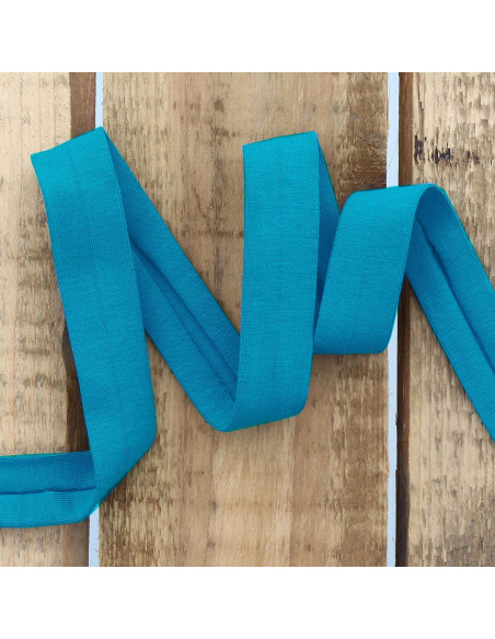 Nastro in jersey di cotone - Blu petrolio