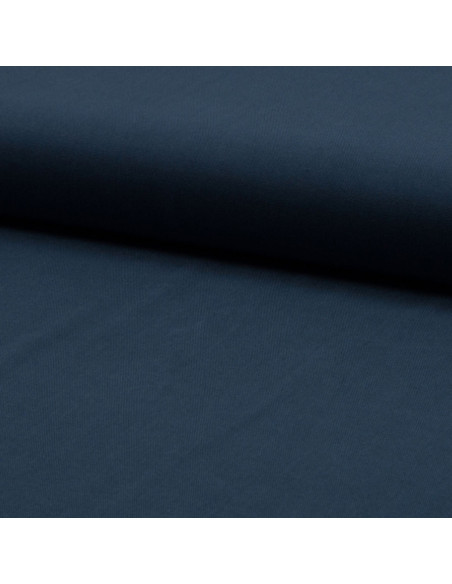 Tessuto twill di viscosa - Blu jeans scuro