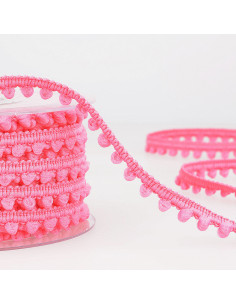 Ghirlanda mini pompon - Rosa acceso