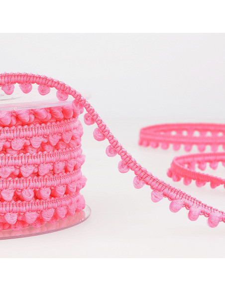 Ghirlanda mini pompon - Rosa acceso