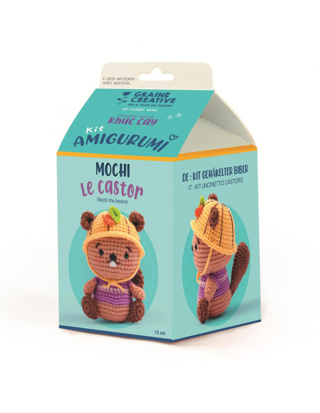 Kit per uncinetto amigurumi - Mochi il castoro