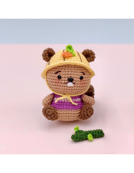 Kit per uncinetto amigurumi - Mochi il castoro
