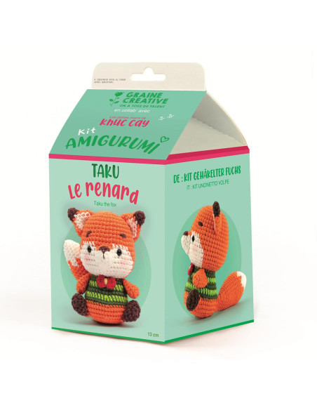 Kit uncinetto amigurumi - Taku la volpe