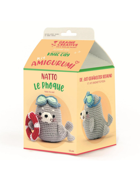 Kit uncinetto amigurumi - Natto la foca
