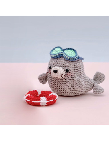 Kit uncinetto amigurumi - Natto la foca