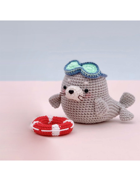 Kit uncinetto amigurumi - Natto la foca