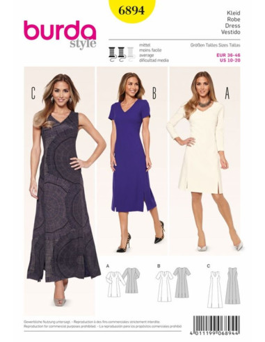 Modello di abito - Burda 6894