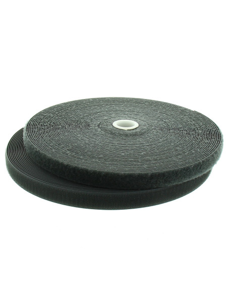 Nastro autoadesivo da cucire grigio scuro, largo 20 mm, rotolo da 25 metri.