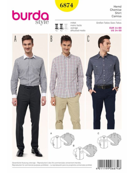 Modello di camicia - Burda 6874
