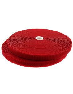 Nastro autoadesivo da cucire rosso largo 20 mm rotolo da 25 metri