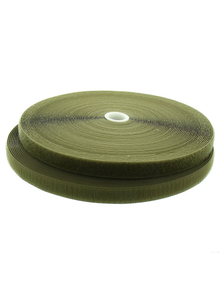 Nastro autoadesivo da cucire kaki, largo 20 mm, rotolo da 25 metri.