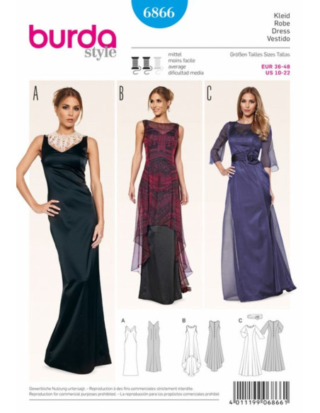 Modello di abito - Burda 6866