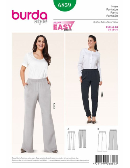 Modello di pantaloni - Burda 6859
