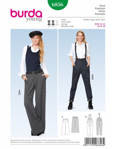 Modello di pantaloni - Burda 6856