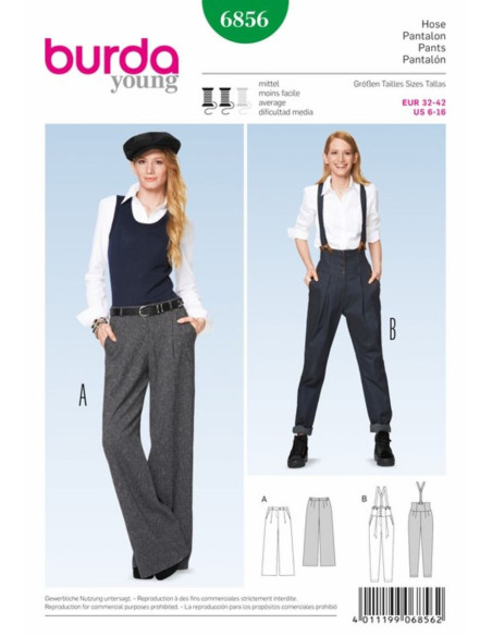 Modello di pantaloni - Burda 6856