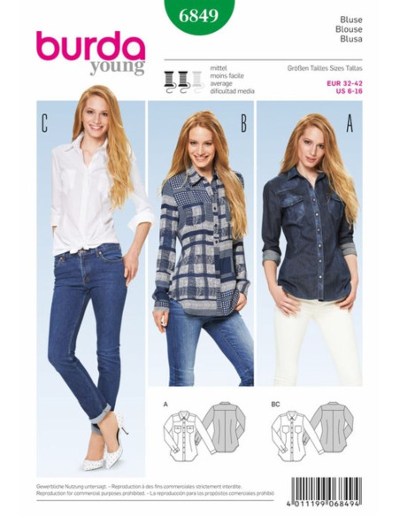 Modello di camicetta - Burda 6849