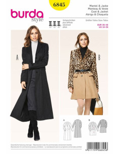 Modello di cappotto e giacca - Burda 6845