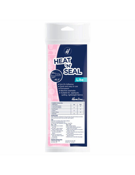 Carta termoadesiva per appliqué, quilting e cucito 43 cm x 1,1 m - Light
