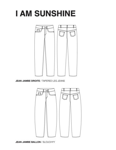 Modello di jeans Sunshine - I am patterns