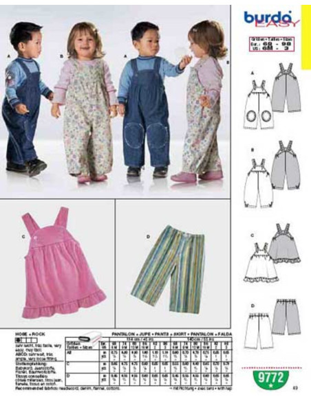 Modello di pantaloni + gonna - Burda 9772