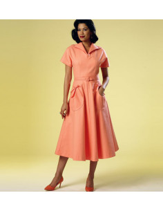 Modello di abito e cintura - Butterick 6055