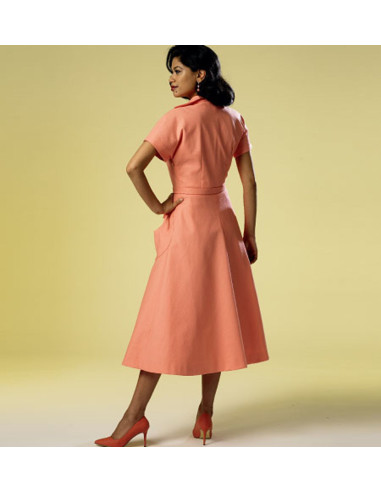 Modello di abito e cintura - Butterick 6055