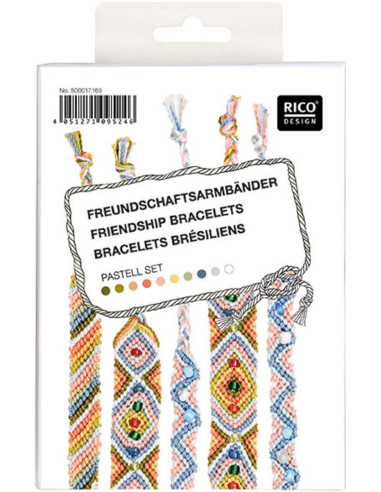 Kit braccialetto brasiliano - Set Pastello