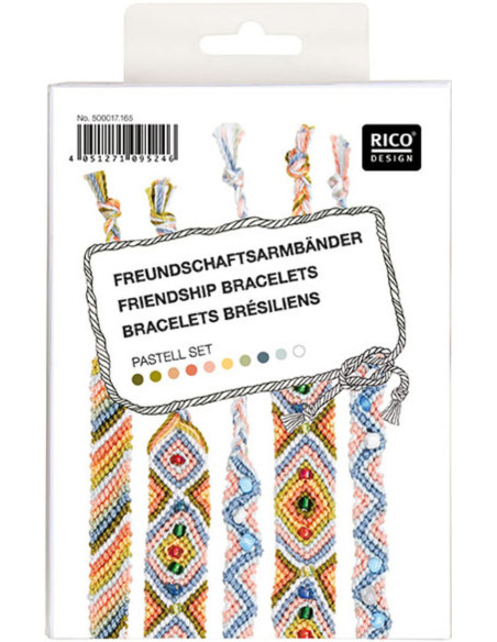 Kit braccialetto brasiliano - Set Pastello