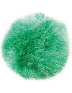 Pompon imitazione pelliccia 10 cm - Verde