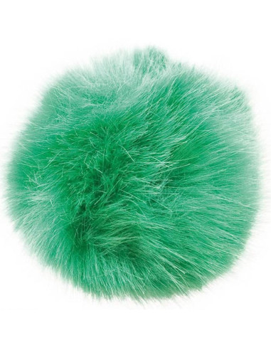 Pompon imitazione pelliccia 10 cm - Verde