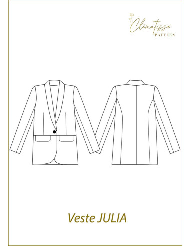 Modello di giacca Julia - Clématisse Pattern