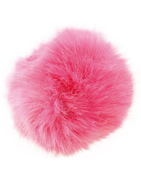 Pompon imitazione pelliccia 10 cm - Fucsia