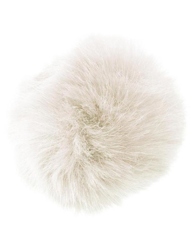Pompon imitazione pelliccia 10 cm - Natura