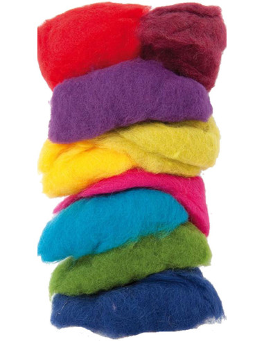 Lana da infeltrire multicolore