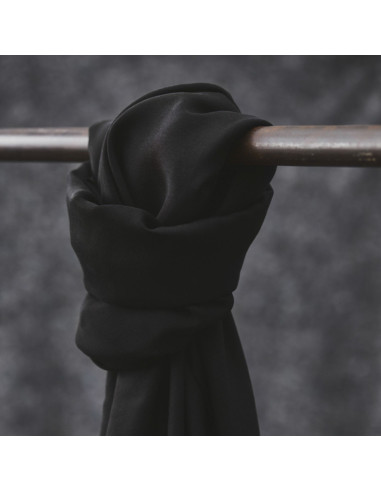 Tessuto tencel Smooth Drape Twill - Nero
